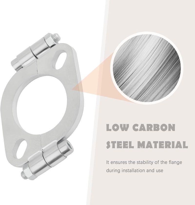 Stacool 2 Inch Split Flange Repair Kit with 2 Bolts,Carbon Steel Flat Oval Exhaust Flange Kit for Exhaust Flange Repair,Universal Exhaust Flange Connection Kit Car Accessories (2 Inch) - Image 4